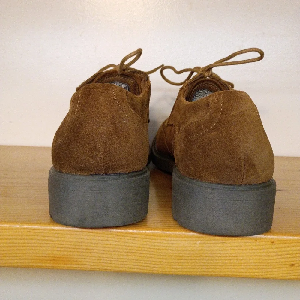 Skechers‎ Mens Wingtip Shoes Size 8.5 Brown Suede Leather Upper Oxfords